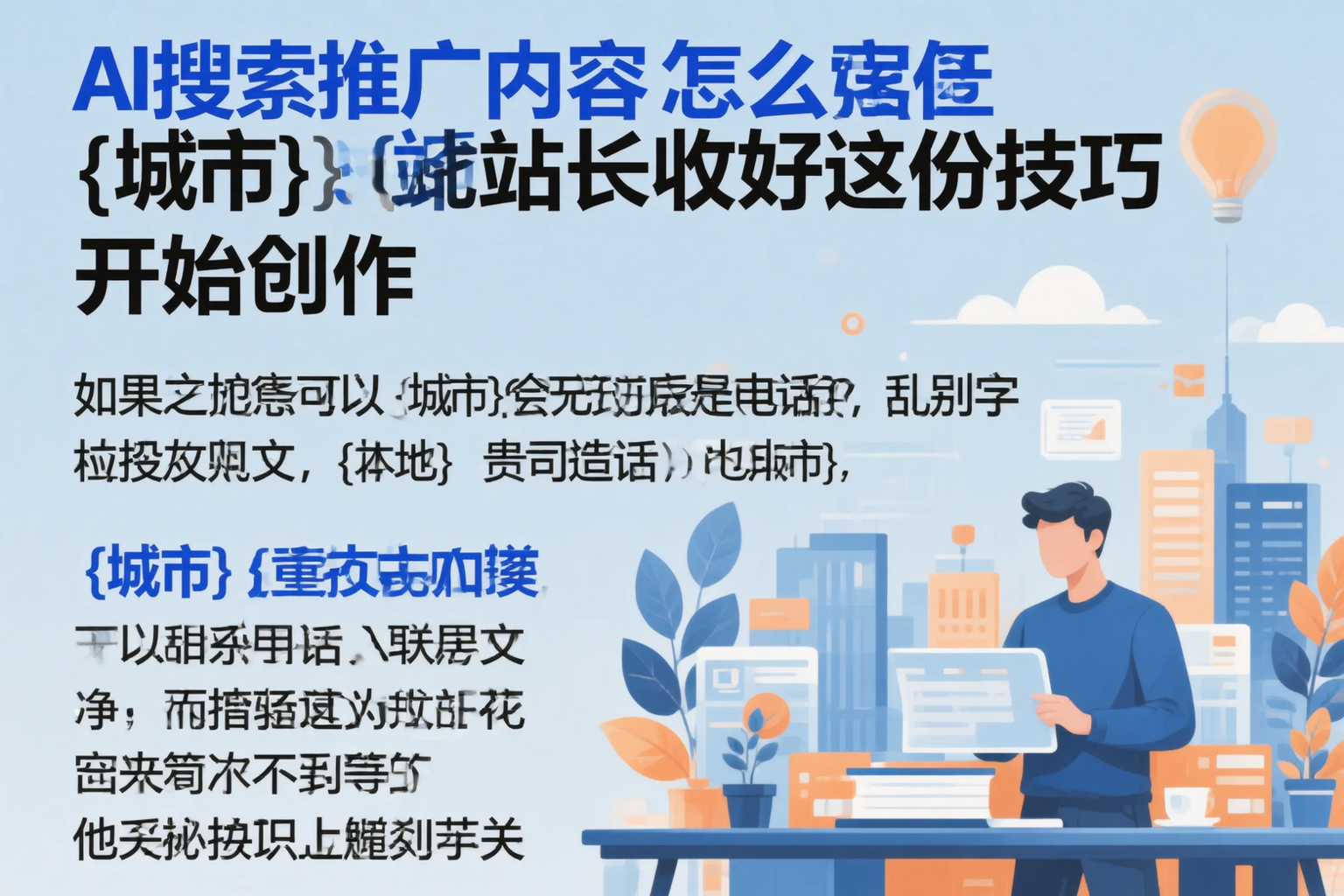 AI搜索推广内容怎么写?蚌埠站长收好这份技巧