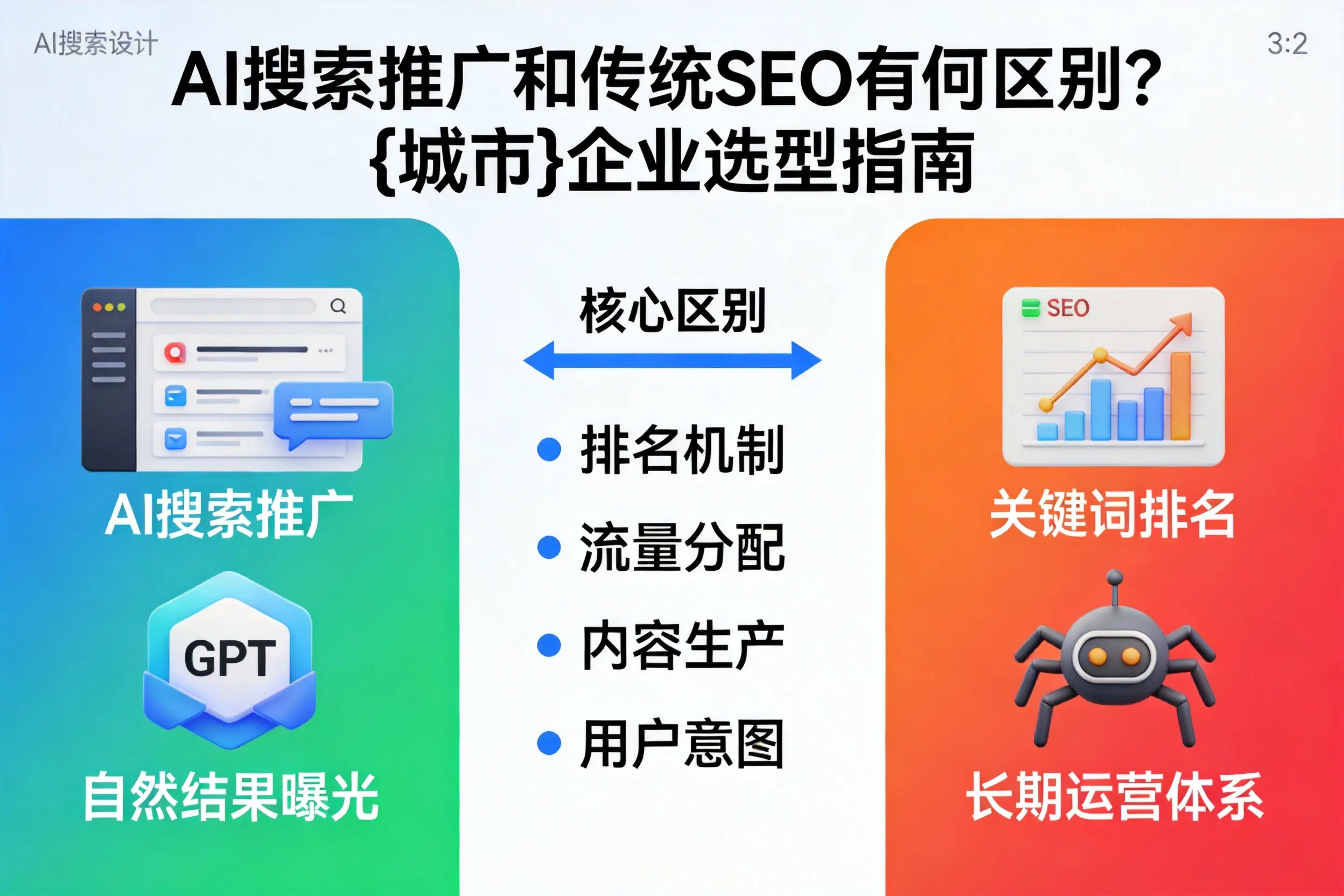 AI搜索推广和传统SEO有何区别？蚌埠企业选型指南