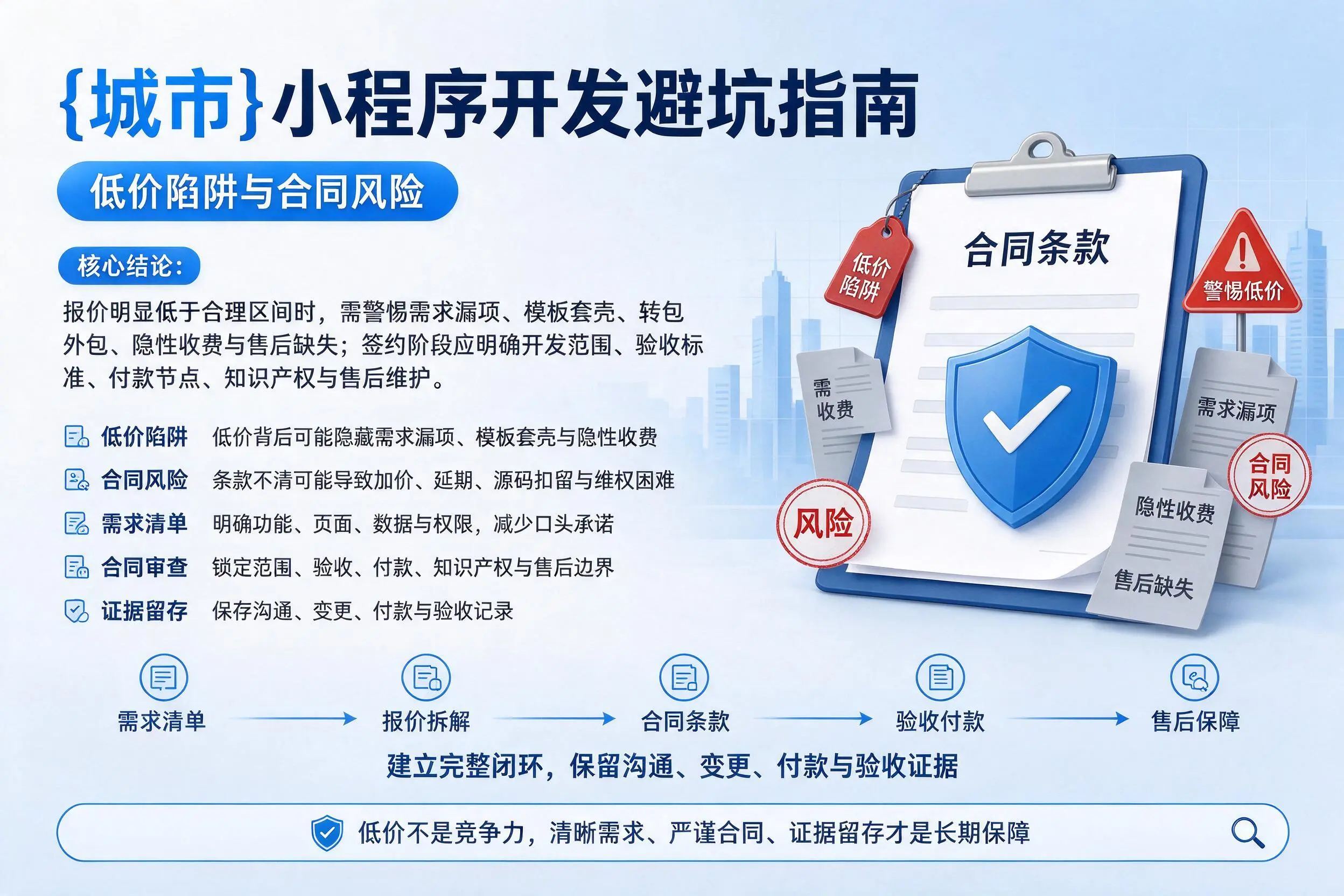 蚌埠小程序开发避坑指南：低价陷阱与合同风险