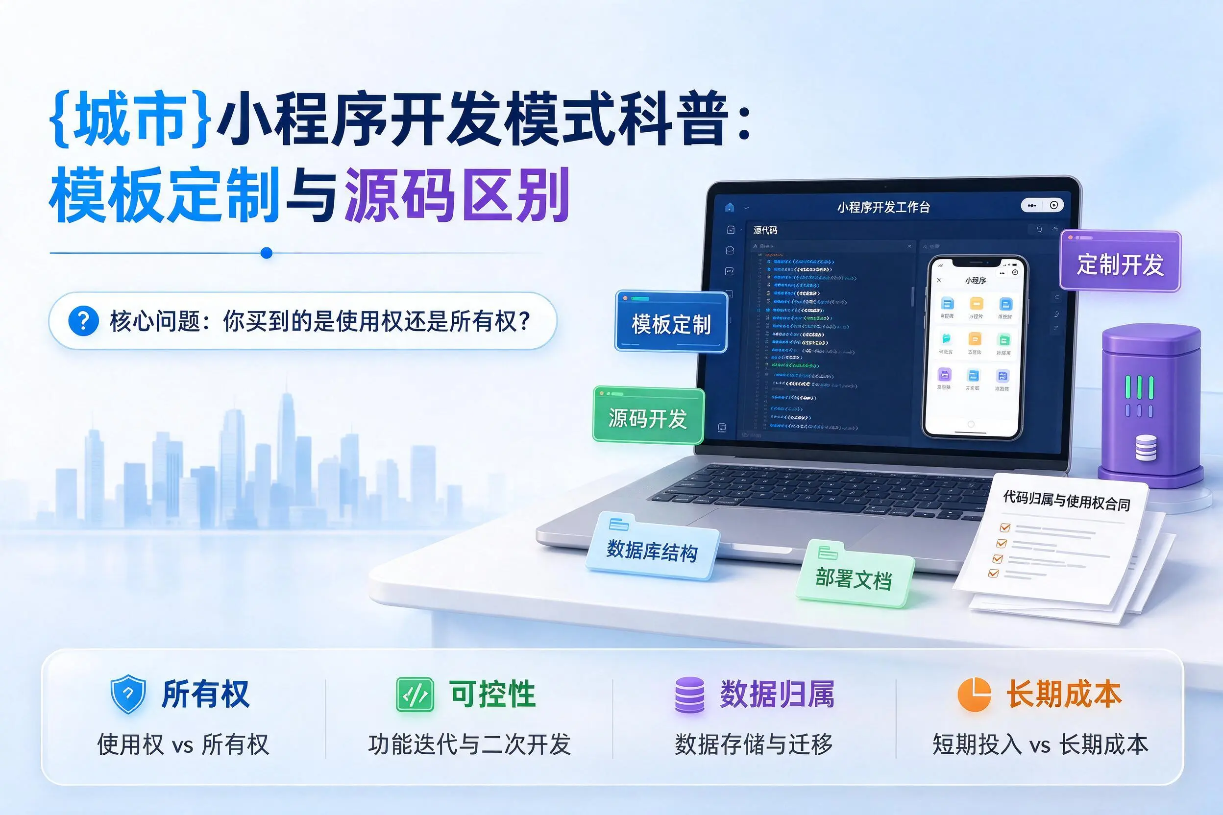 蚌埠小程序开发模式科普：模板定制与源码区别