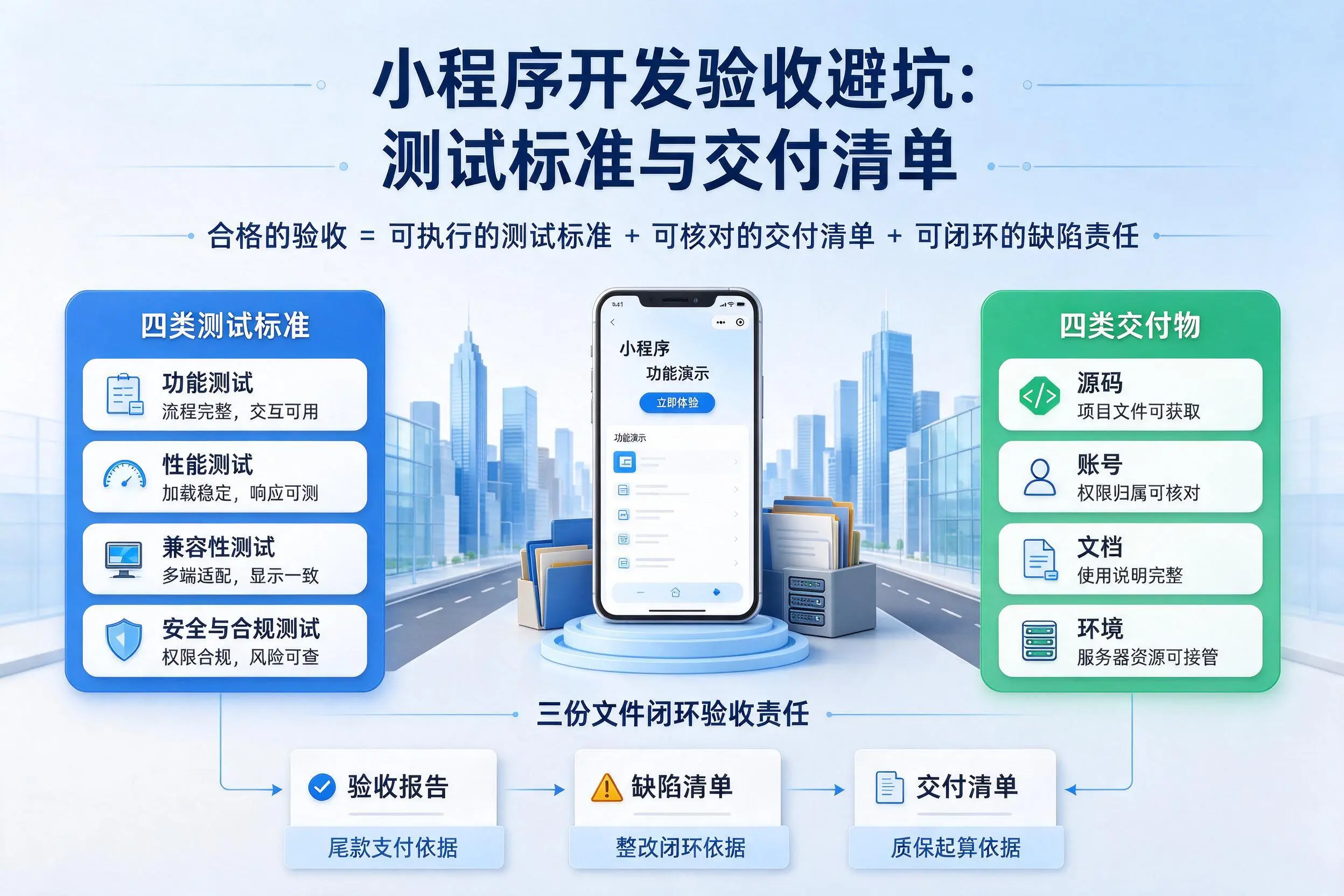 蚌埠小程序开发验收避坑：测试标准与交付清单