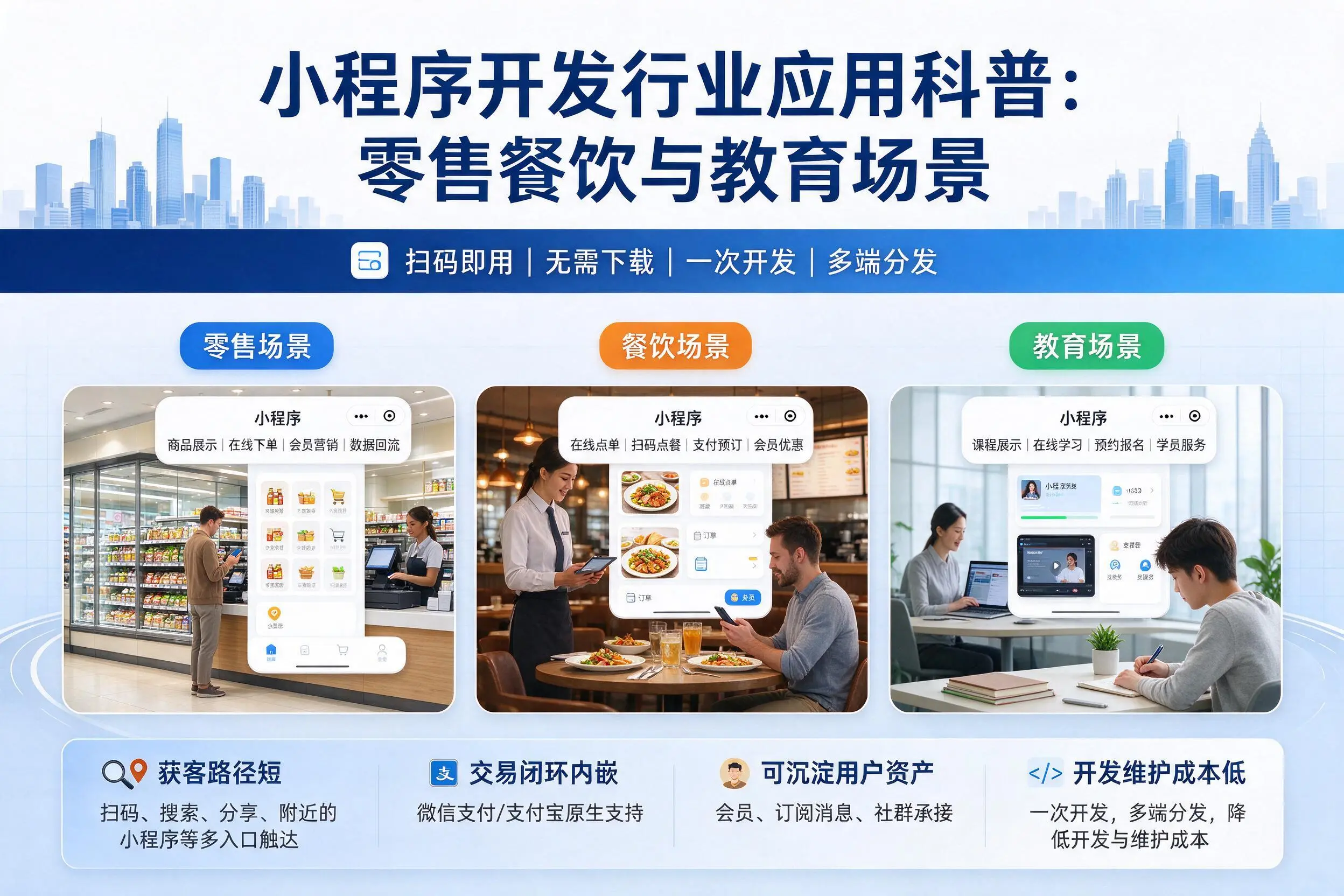蚌埠小程序开发行业应用科普：零售餐饮与教育场景