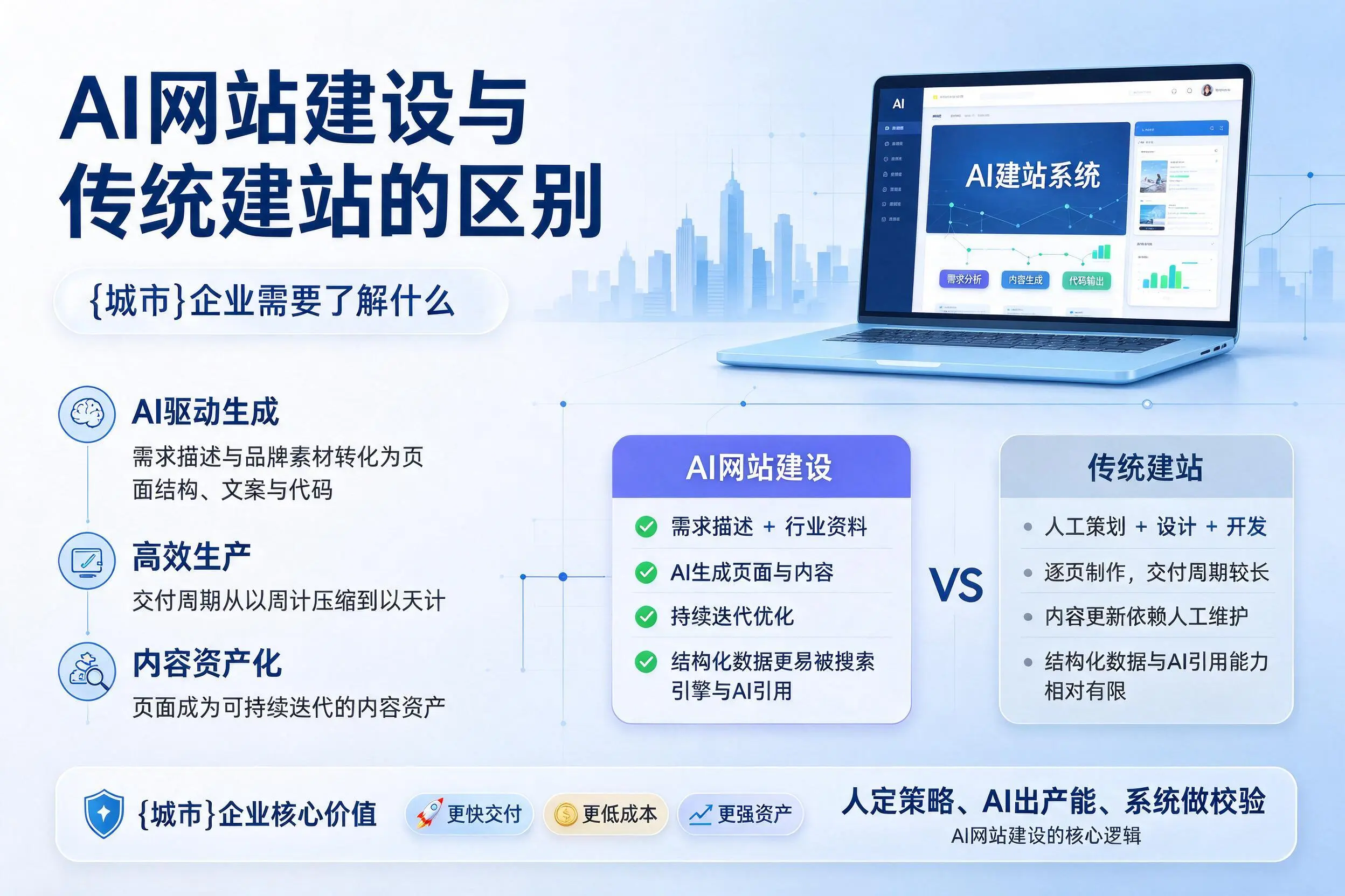 AI网站建设与传统建站的区别,蚌埠企业需要了解什么