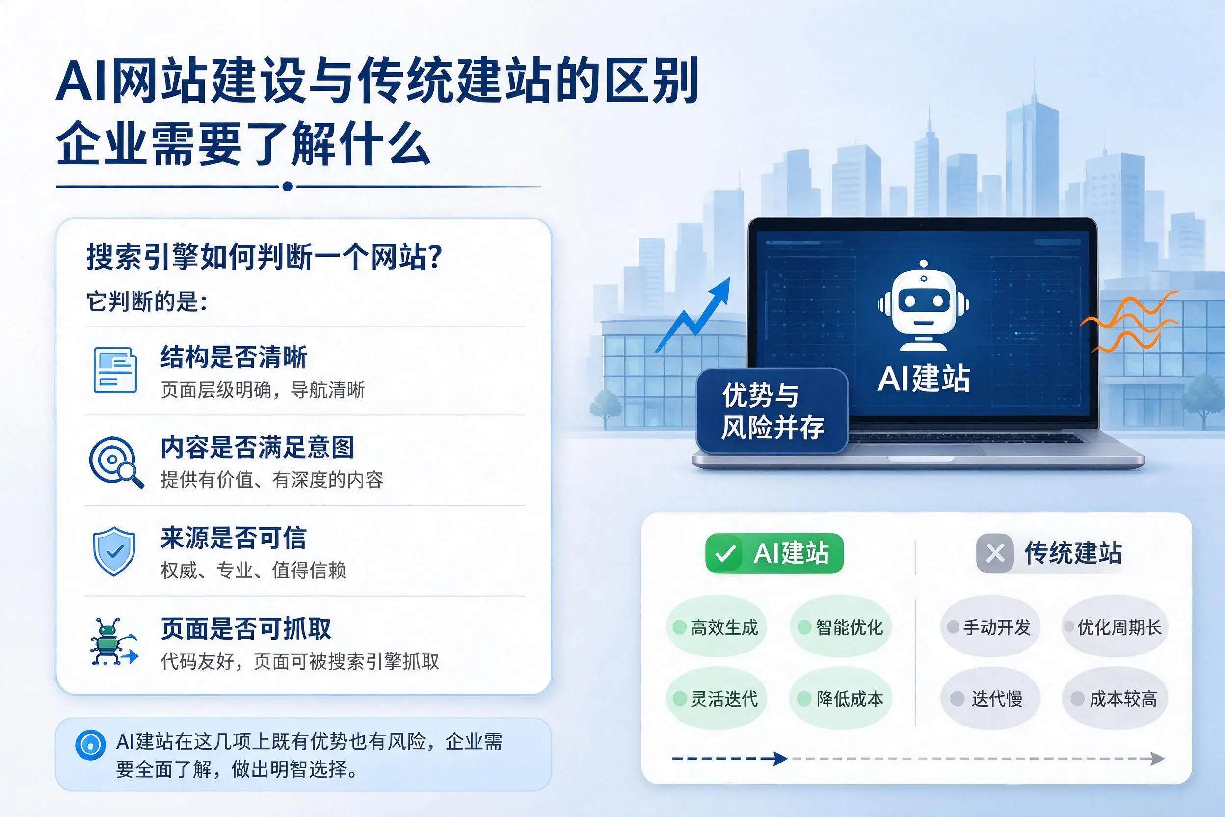 AI网站建设与传统建站的区别,蚌埠企业需要了解什么