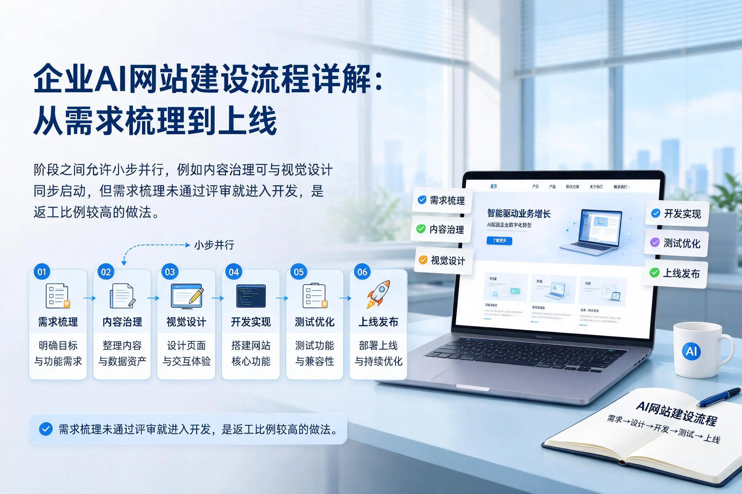 蚌埠企业AI网站建设流程详解：从需求梳理到上线