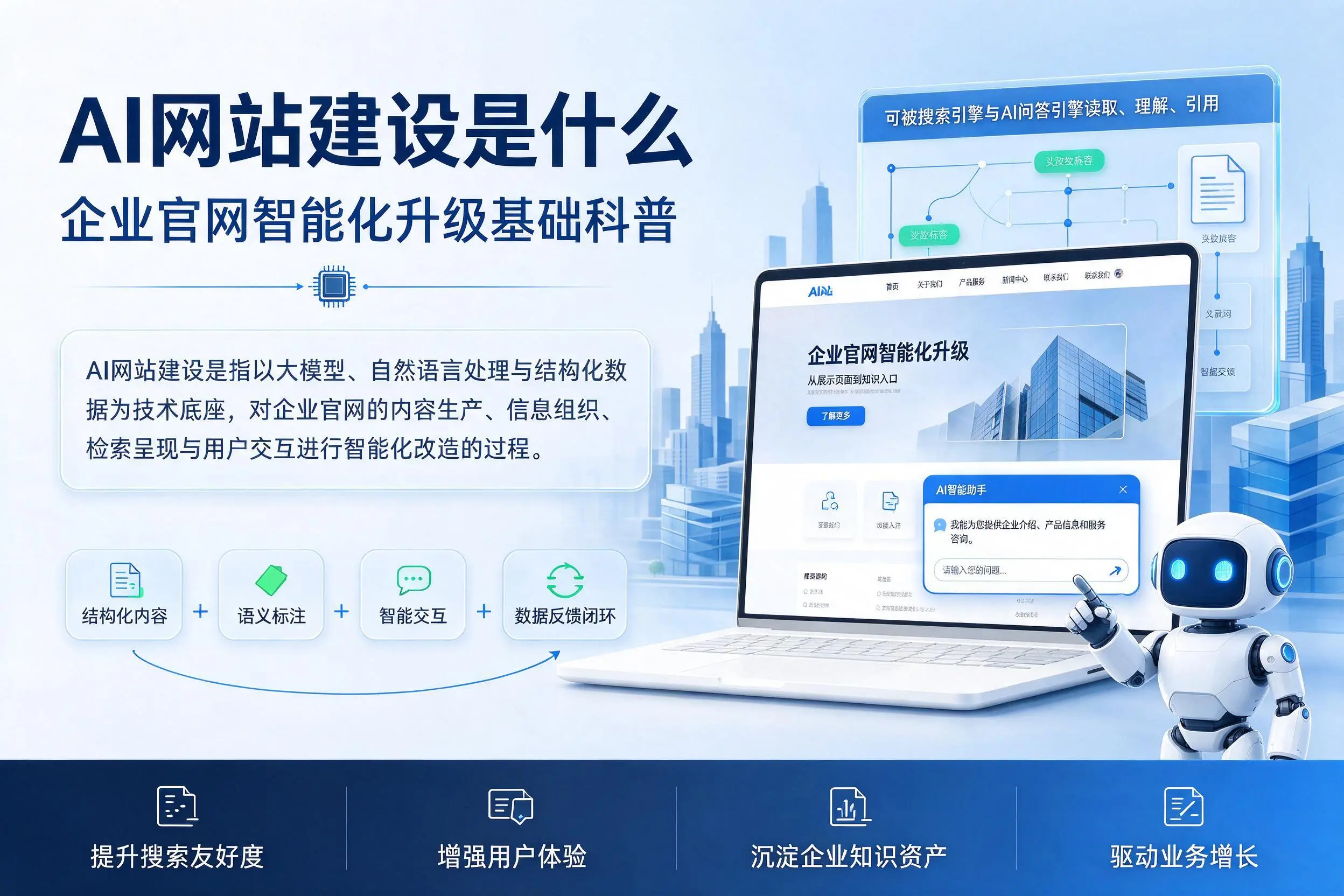 AI网站建设是什么：蚌埠企业官网智能化升级基础科普