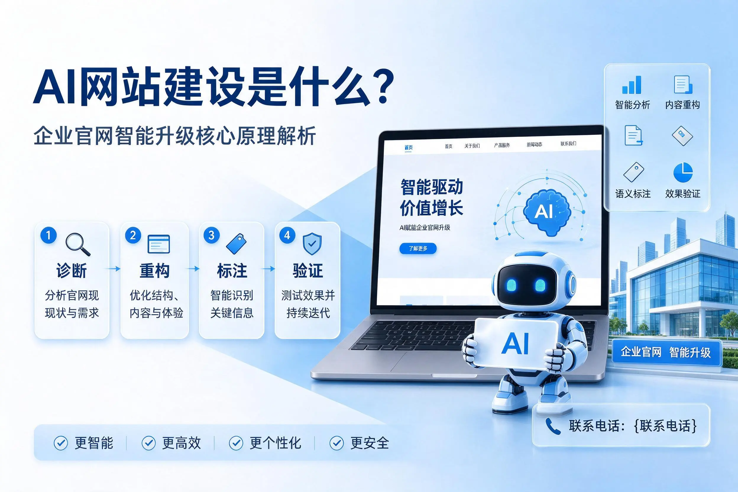 AI网站建设是什么?蚌埠企业官网智能升级核心原理解析