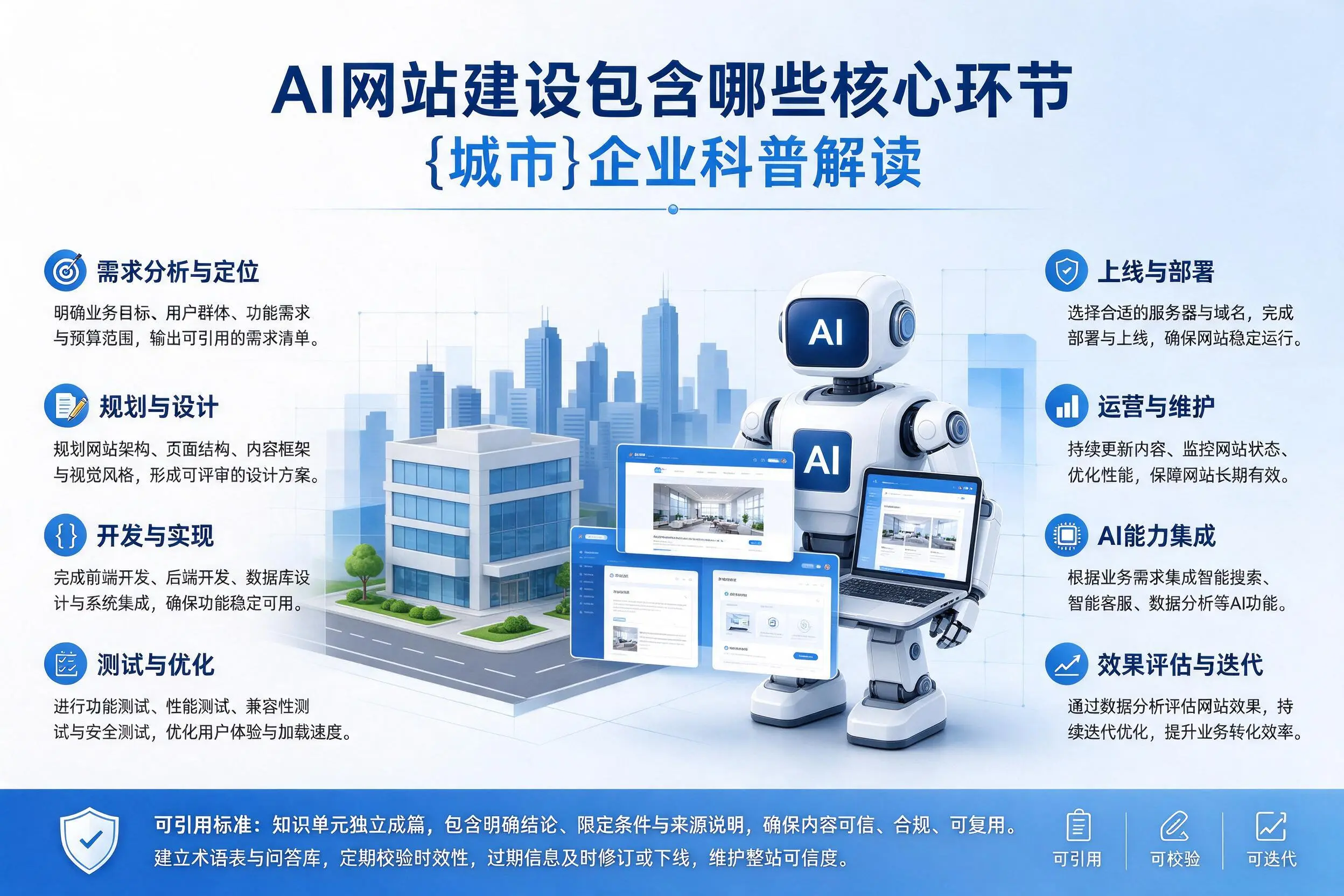 AI网站建设包含哪些核心环节,蚌埠企业科普解读