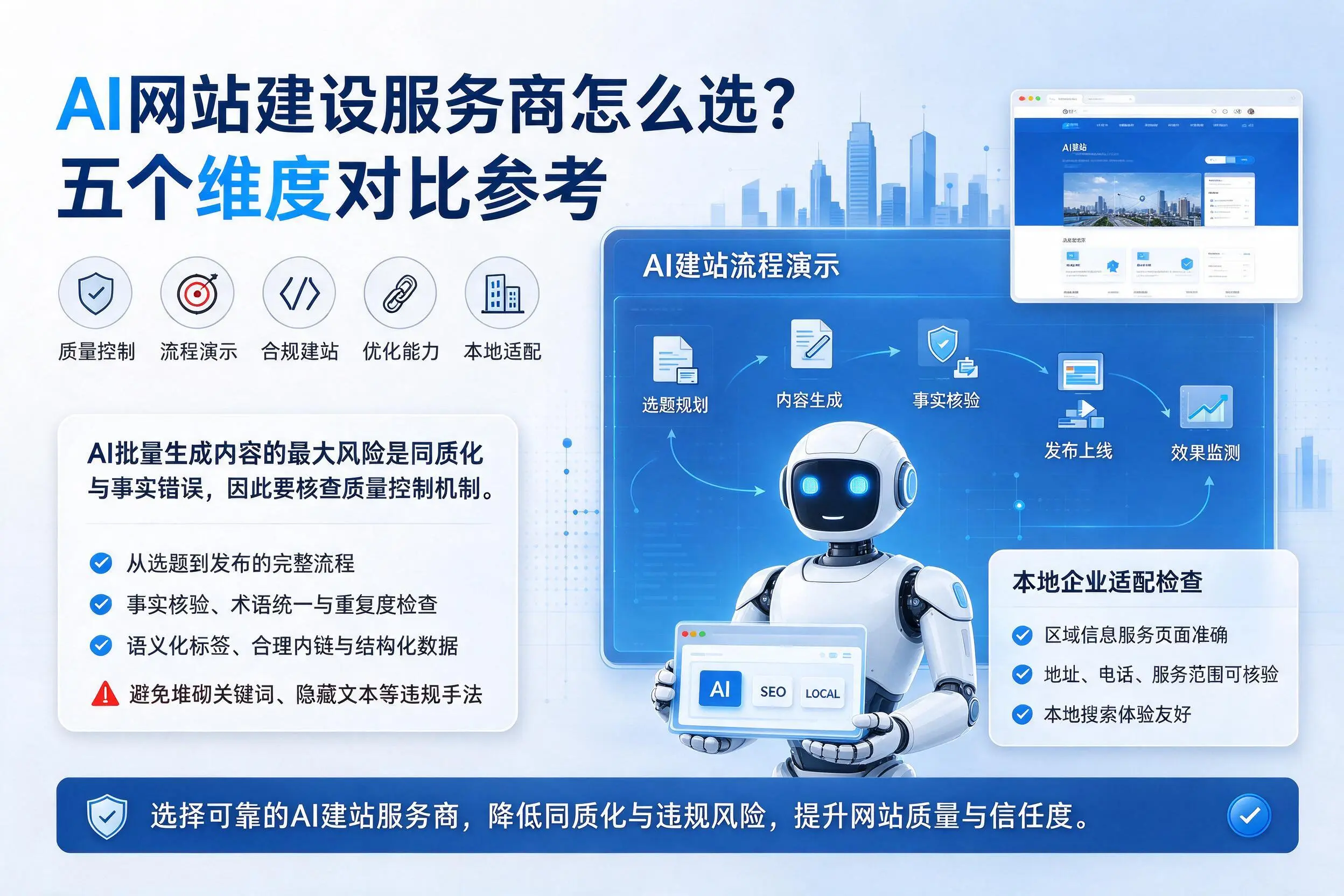 蚌埠AI网站建设服务商怎么选？五个维度对比参考